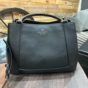 Kate Spade Black Textured Satchel